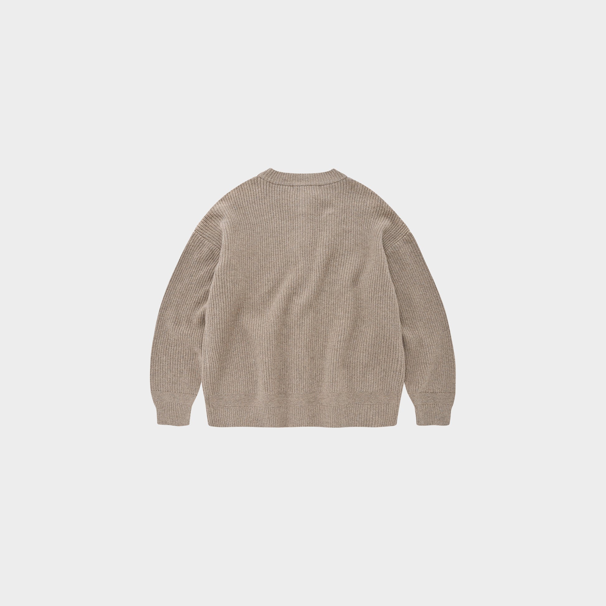 Frizmworks Heavy Wool Round Cardigan in Farbe oatmeal