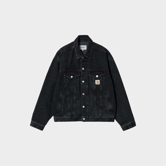 Carhartt WIP Helston Jacket in black_stone_washed
