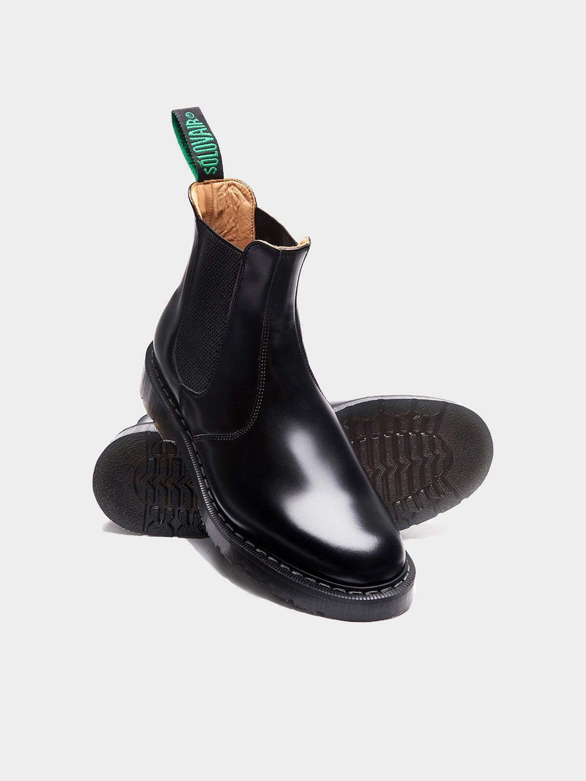 Solovair Hi-Shine Dealer Boot in Farbe schwarz