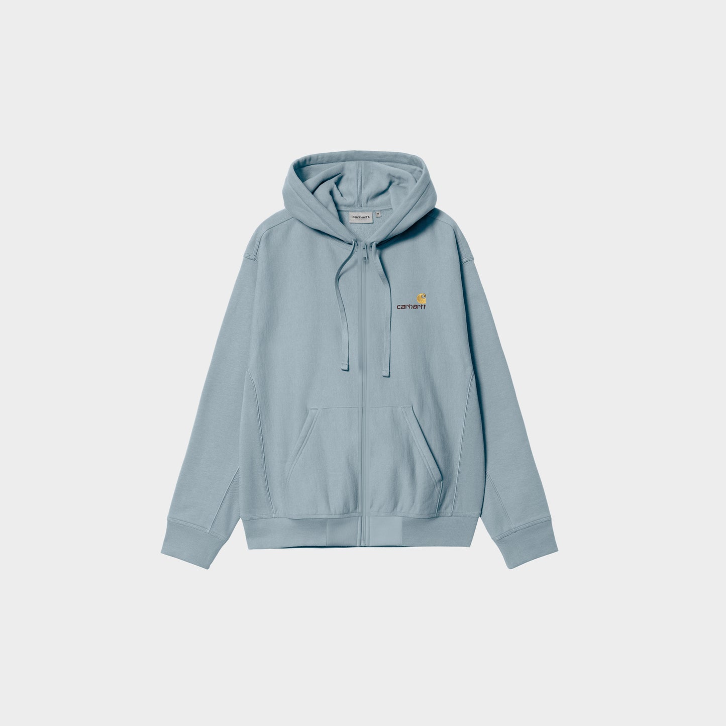 Carhartt WIP Hooded American Script Jacket in Farbe frosted_blue