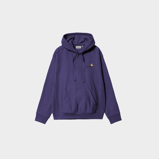 Carhartt WIP Hooded American Script Sweatshirt in Farbe aura