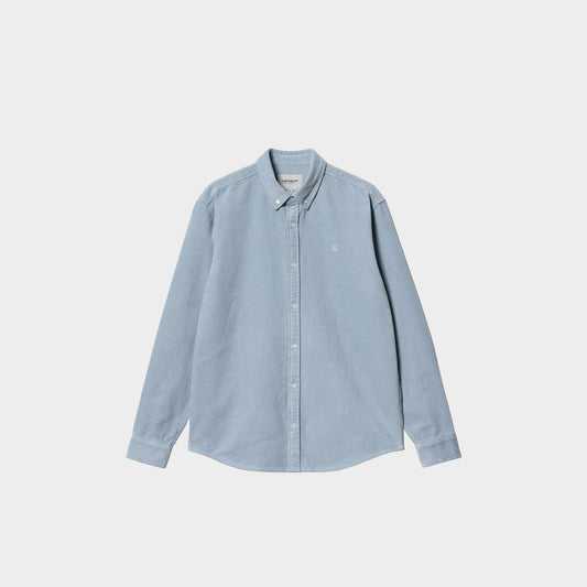 Carhartt WIP L/S Madison Cord Shirt in Farbe dusty_ice