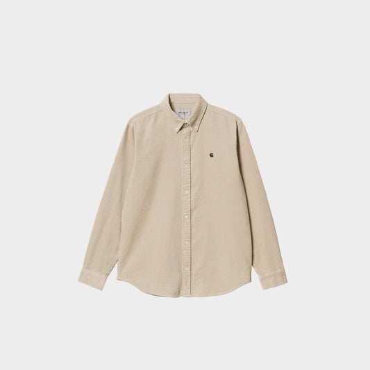 Carhartt WIP L/S Madison Cord Shirt in Farbe wax_black