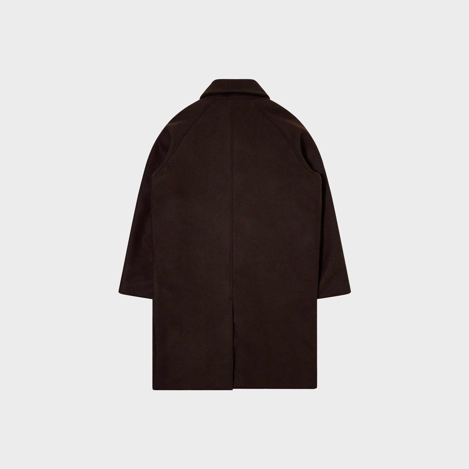 Edwin Mantel Mac Wool Coat in Farbe dark_brown