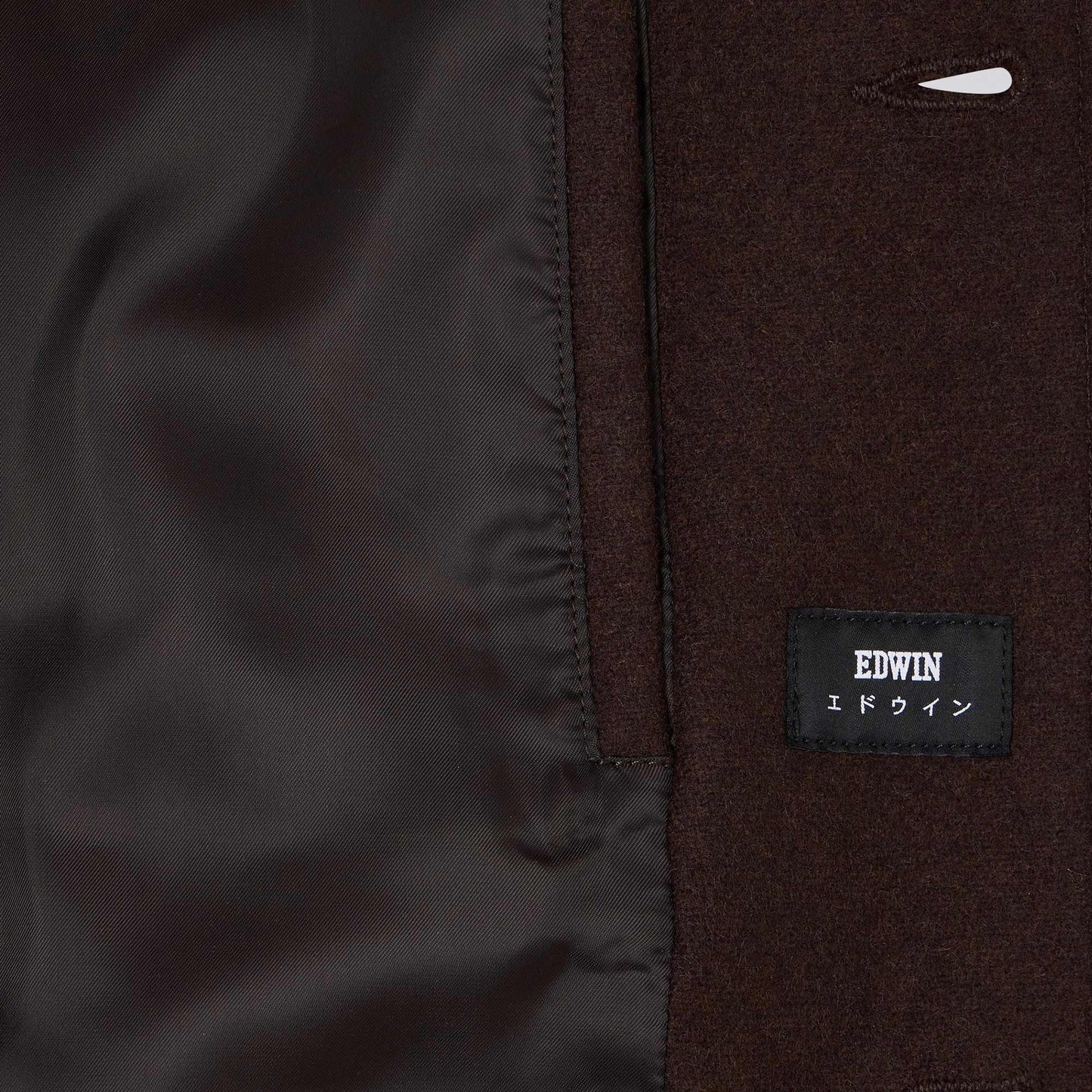 Edwin Mantel Mac Wool Coat in Farbe dark_brown