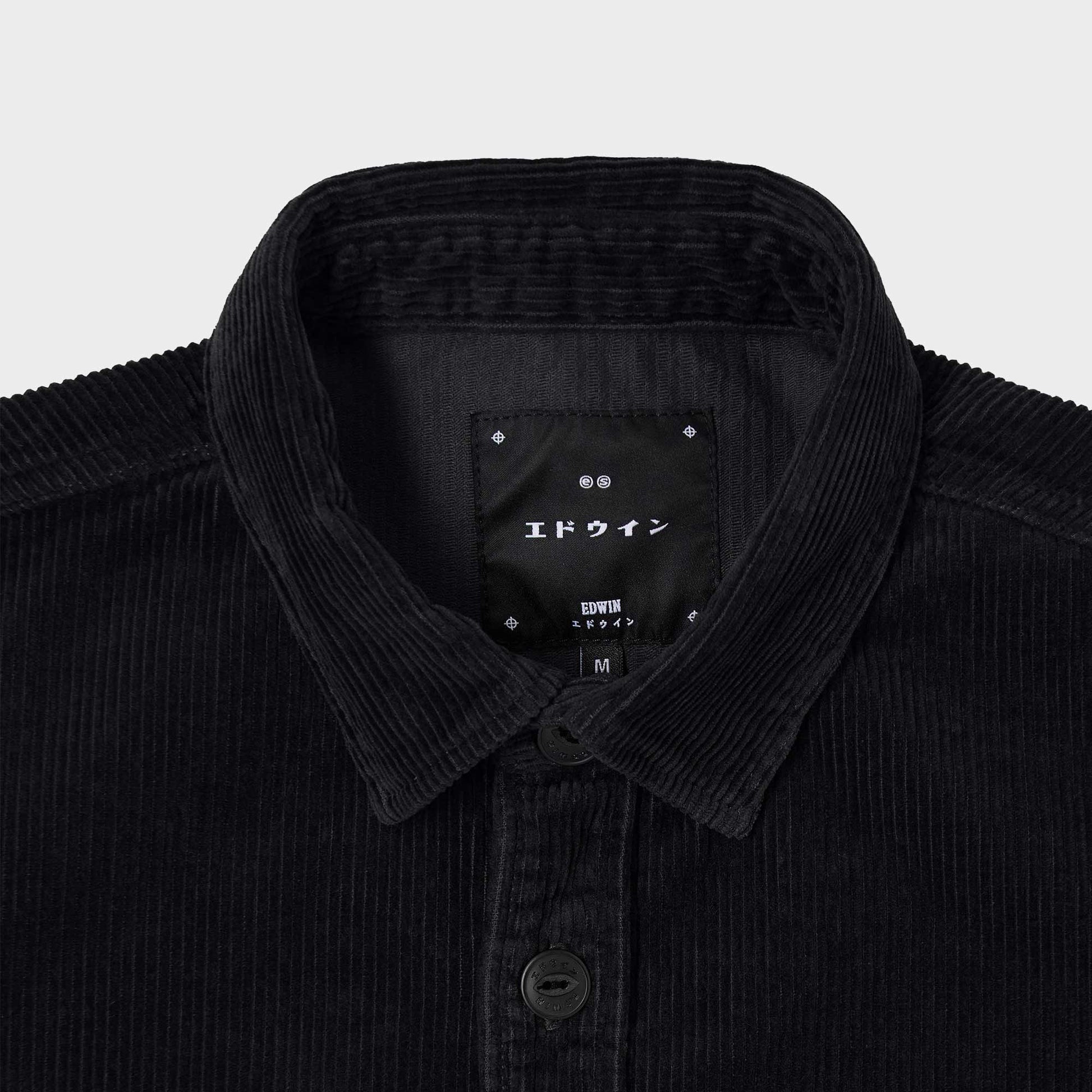 Edwin Hemd Ander Shirt LS in Farbe black