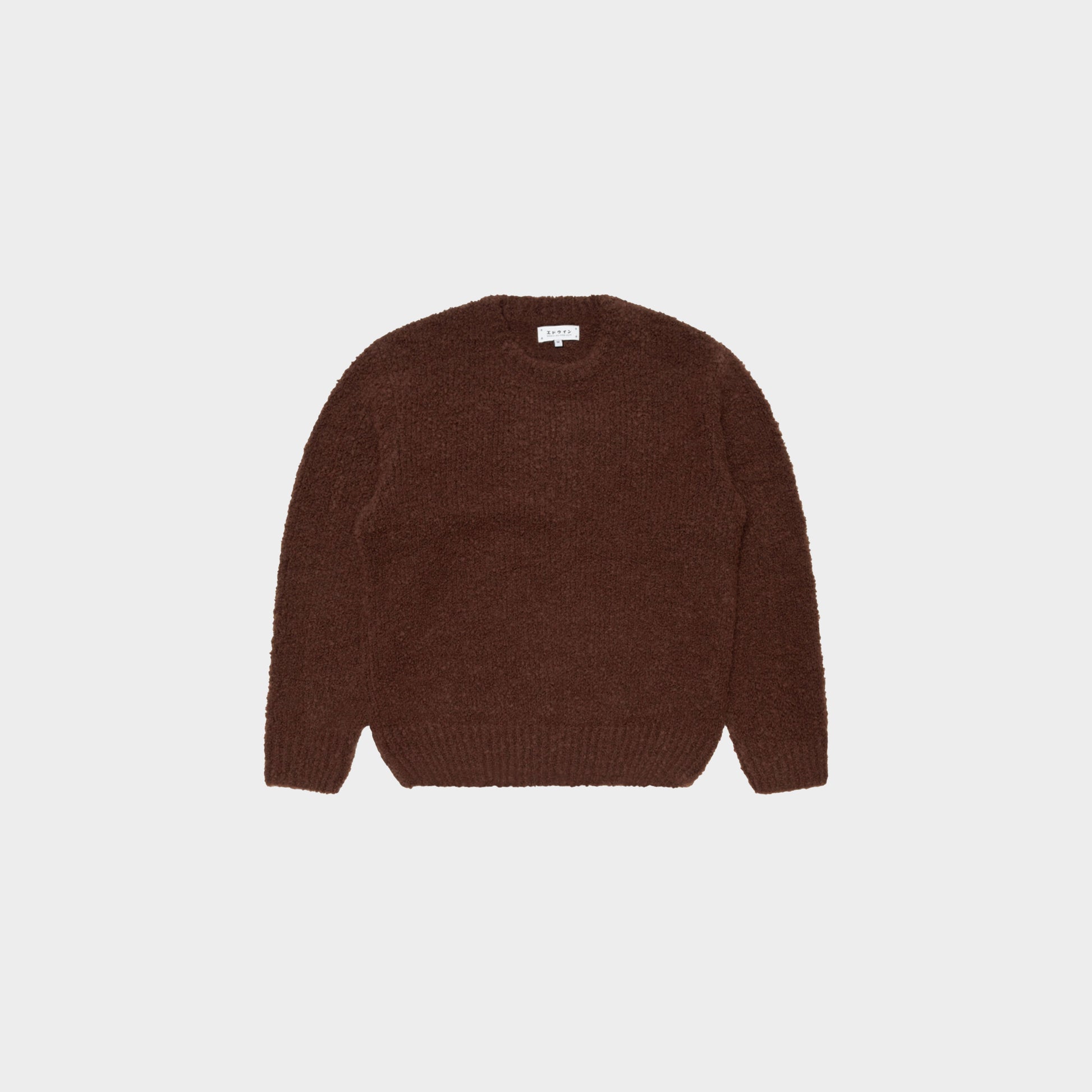 Edwin Dun Textured Sweater in Farbe rum_raisin