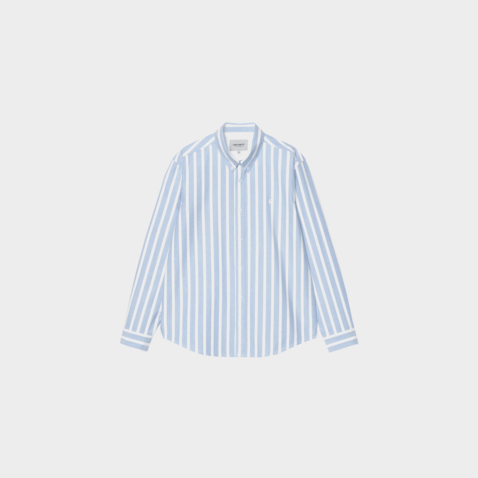 Carhartt WIP L/S Deven Stripe Shirt in Farbe bleach_white