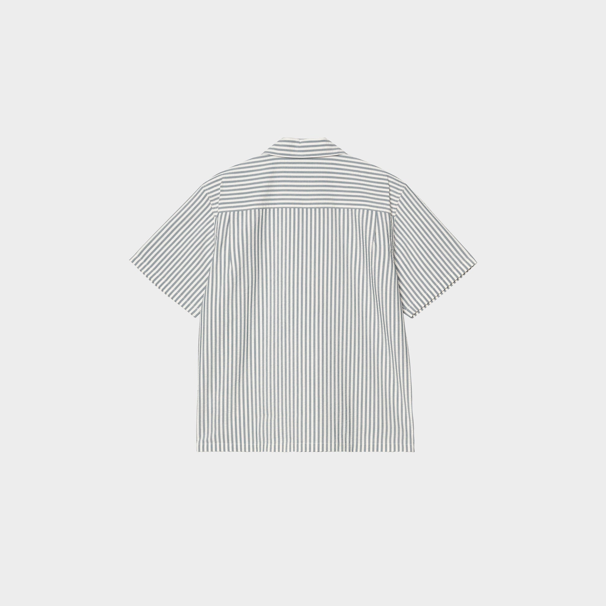 Carhartt WIP S/S Leavel Shirt in Farbe blue_river