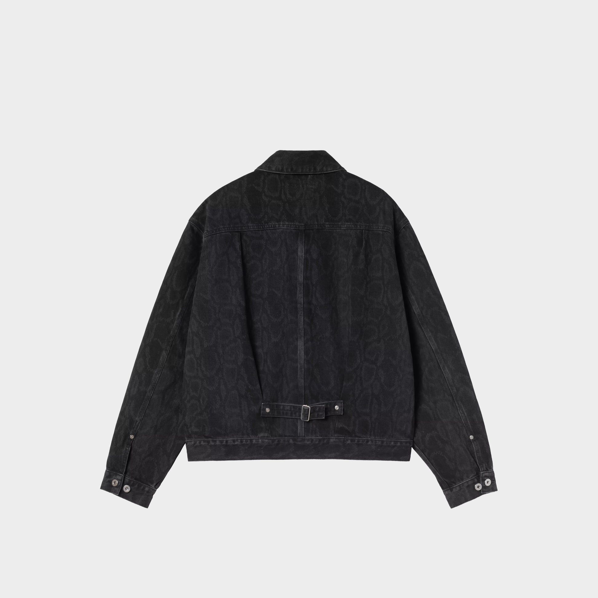 Carhartt WIP Belmar Jacket Snake Camo in Farbe black_heavy_stone_wash