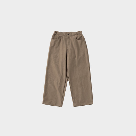 Jackman Back Nep Baggy Trousers in Farbe sepia