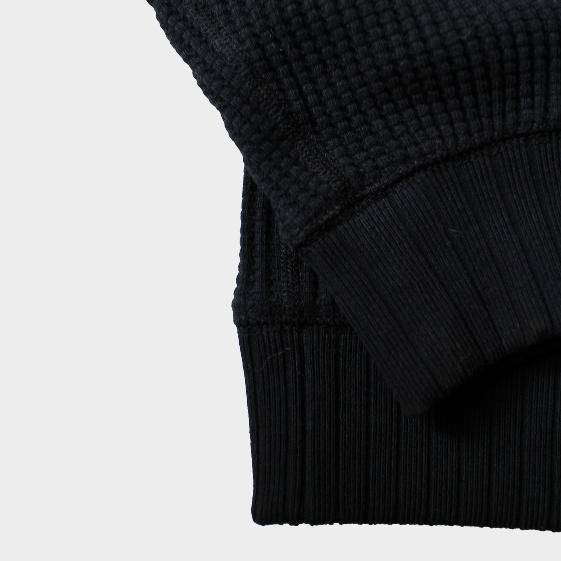 Jackman Waffle Mid-Neck in Farbe black