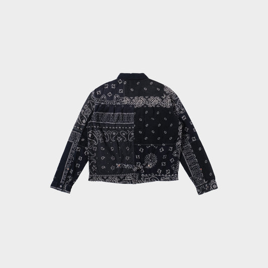 Flannel Reversible Bandana Print Jacket