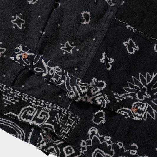 Flannel Reversible Bandana Print Jacket