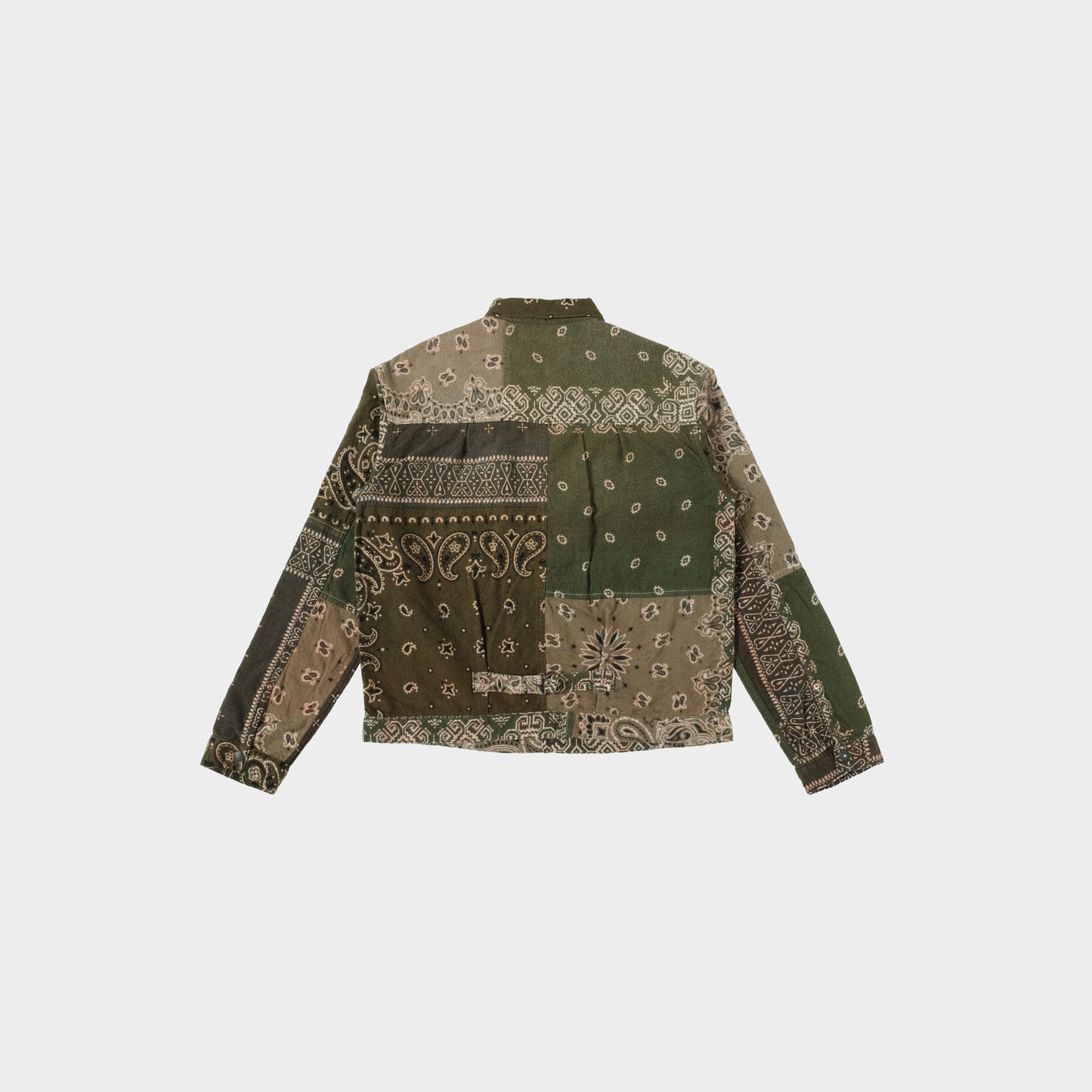 Kapital Flannel Reversible Bandana Print Jacket in Farbe khaki_orange
