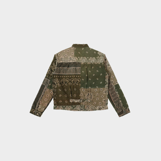 Flannel Reversible Bandana Print Jacket
