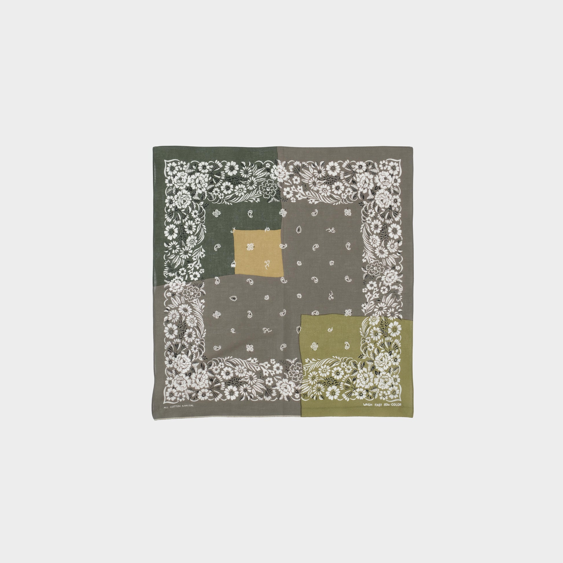 Kapital Bandana Garden Patchwork in Farbe khaki