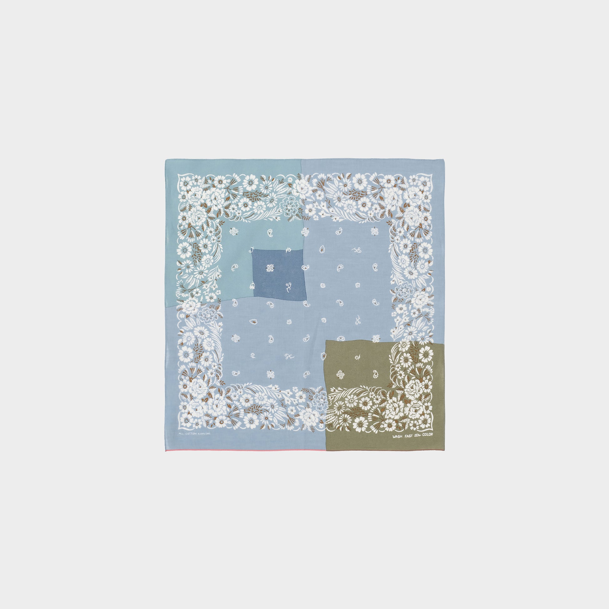 Kapital Bandana Garden Patchwork in Farbe sax