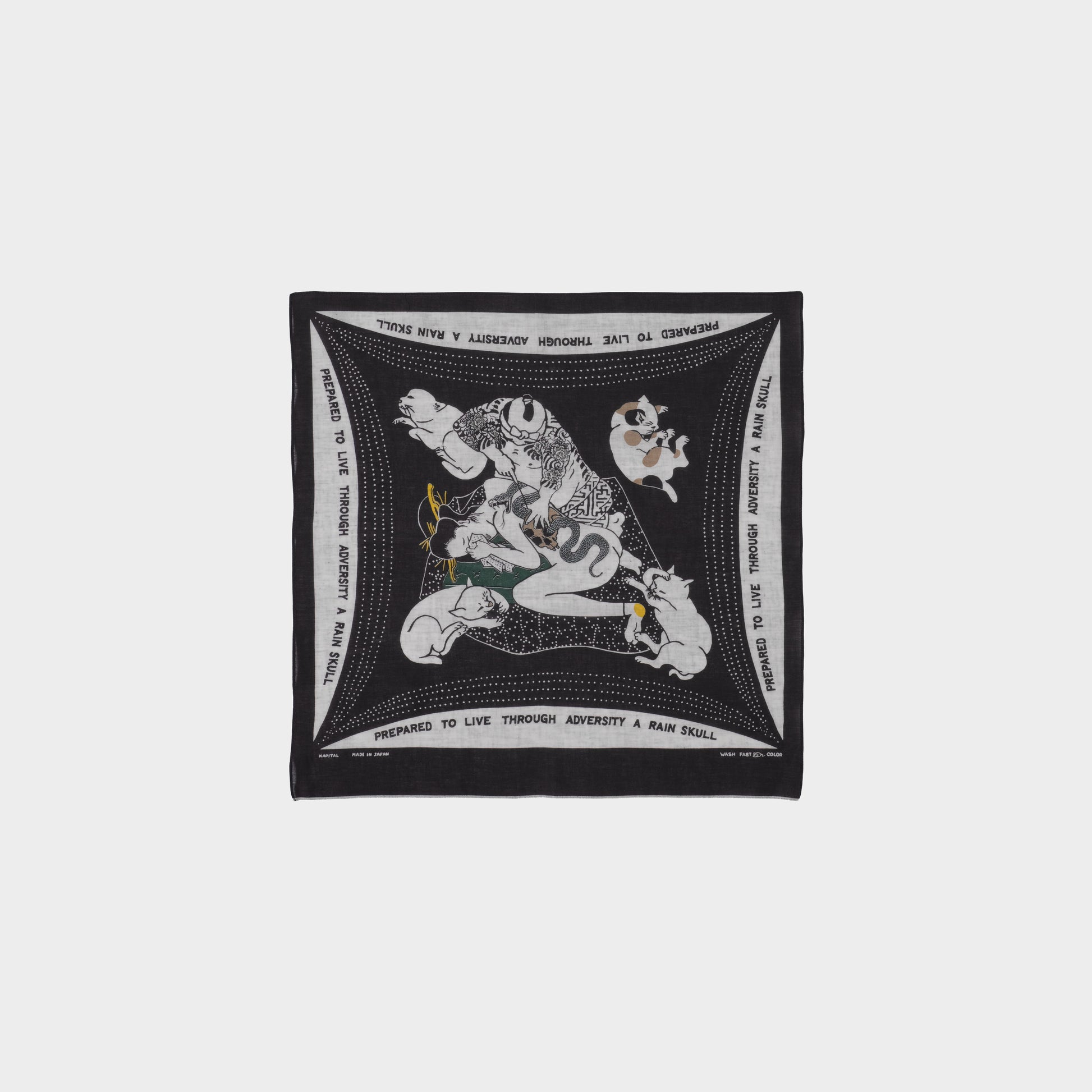 Kapital Bandana Rainskull No Women No Cry in Farbe black