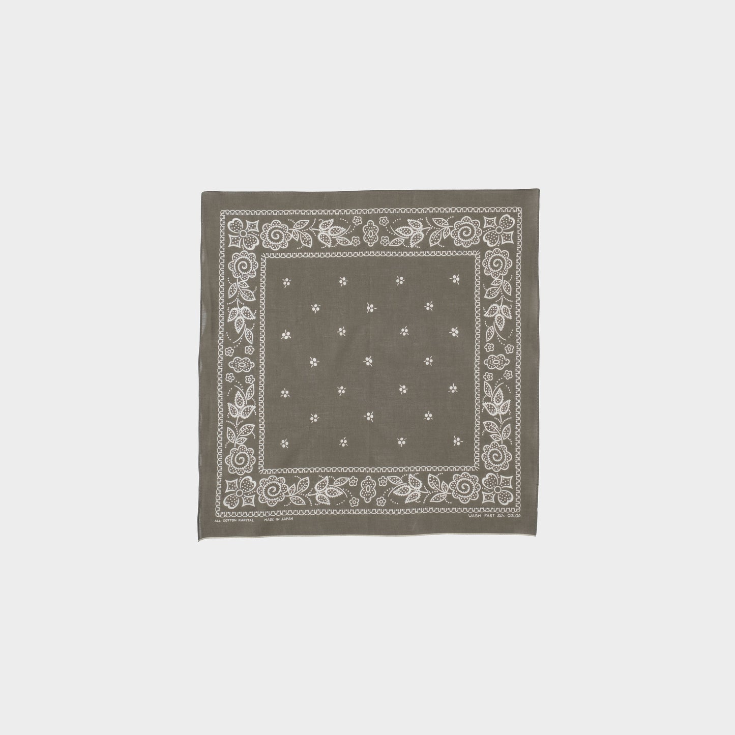 Kapital Bandana Escargot Flower in Farbe khaki