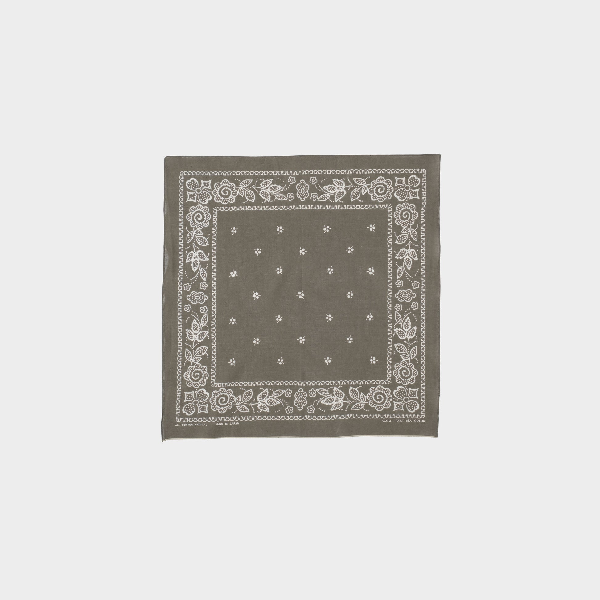 Kapital Bandana Escargot Flower in Farbe khaki