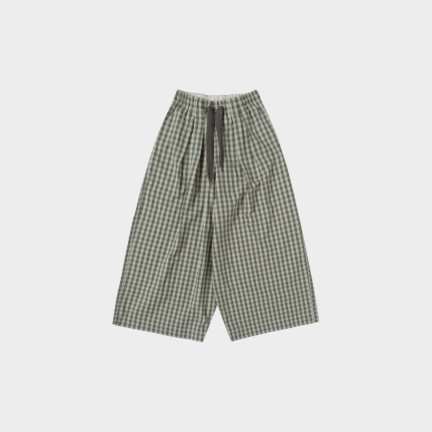 Kapital OX Gingham Rude Baggy Pants in Farbe khaki