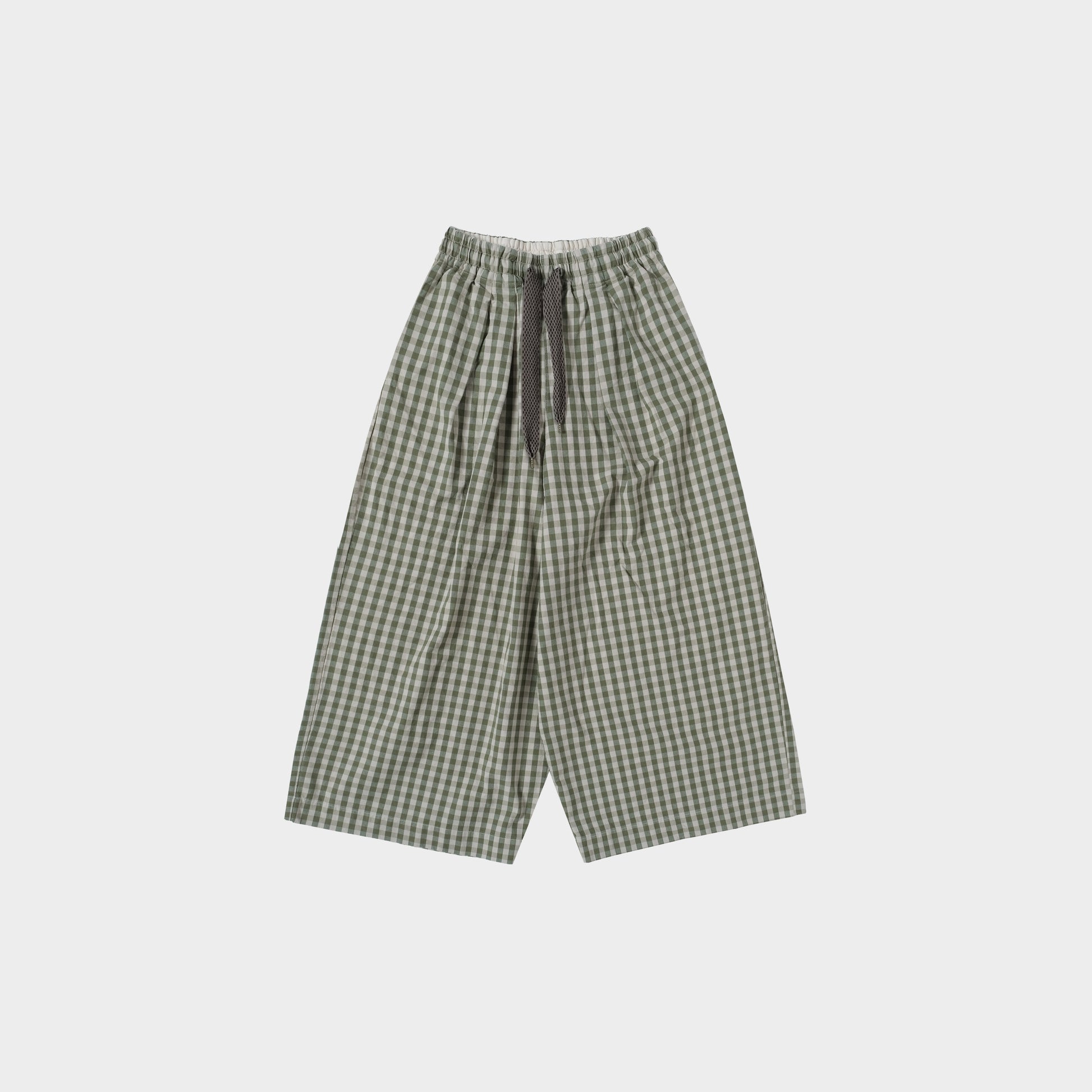 Kapital OX Gingham Rude Baggy Pants in Farbe khaki