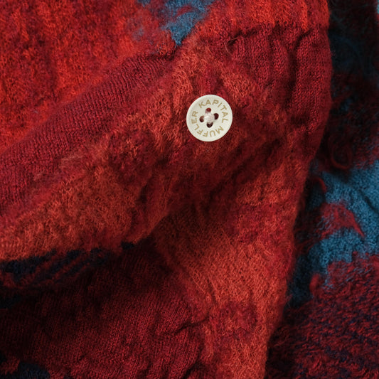 Felted Wool Indigo Happy Scarf