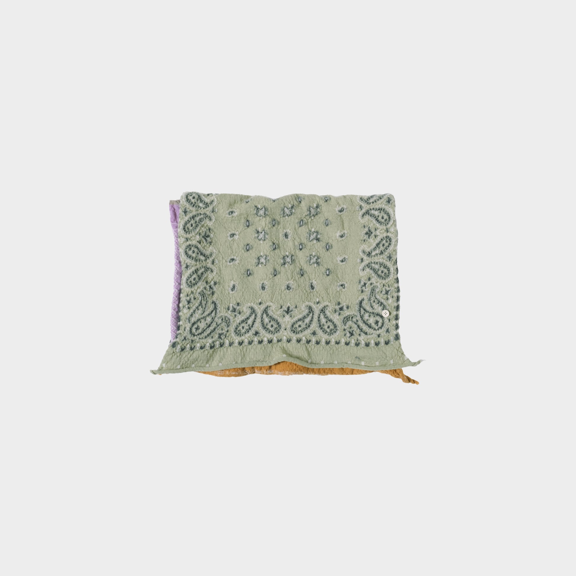 Felted Wool Pastel Bandana Cross Happy Scarf in Farbe mint_green