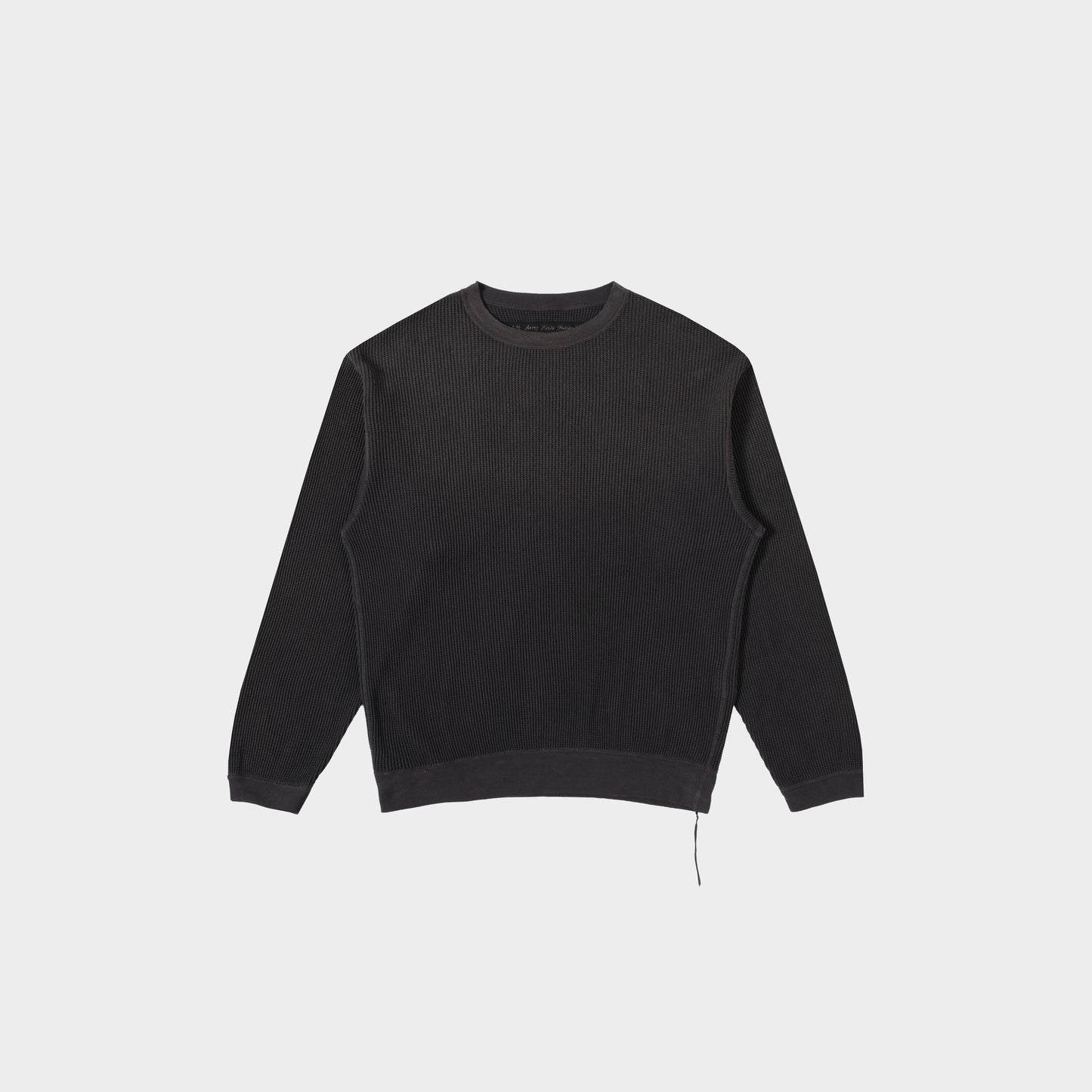 Kapital ECO Waffle Big Crew Sweatshirt in Farbe black