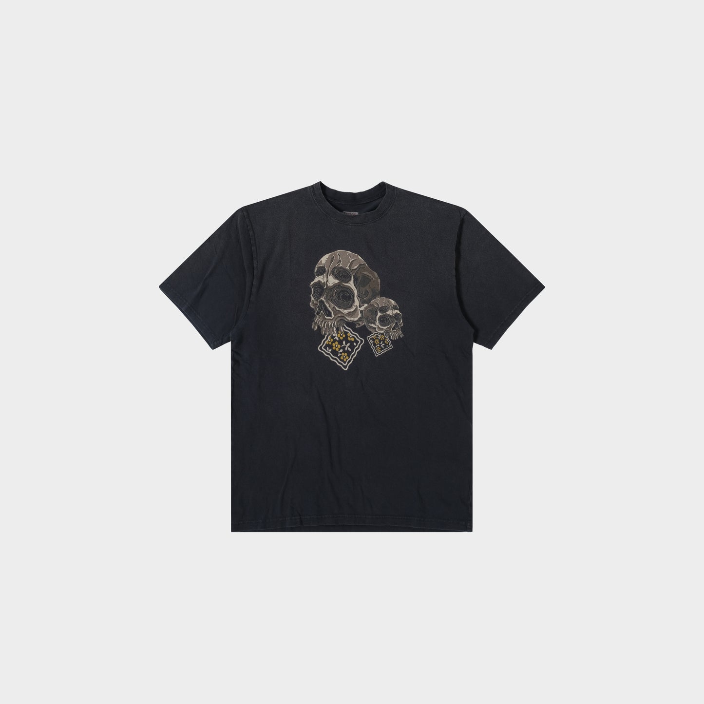 Peckish Rain Skull T-Shirt in Farbe black