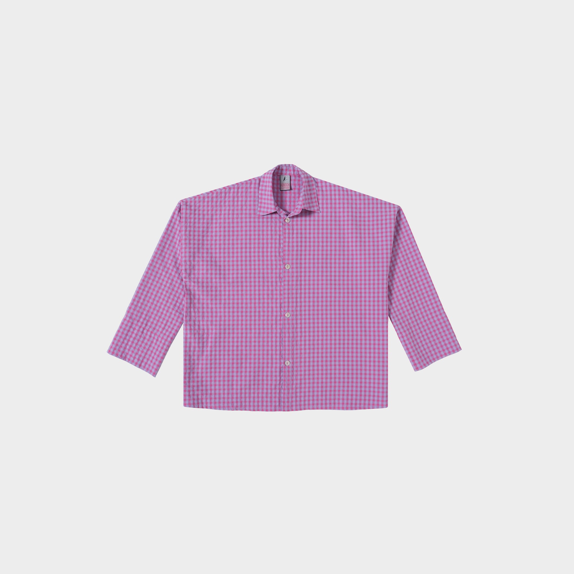 Kunoichi Hemd Jackie Seersucker in farbe lavender
