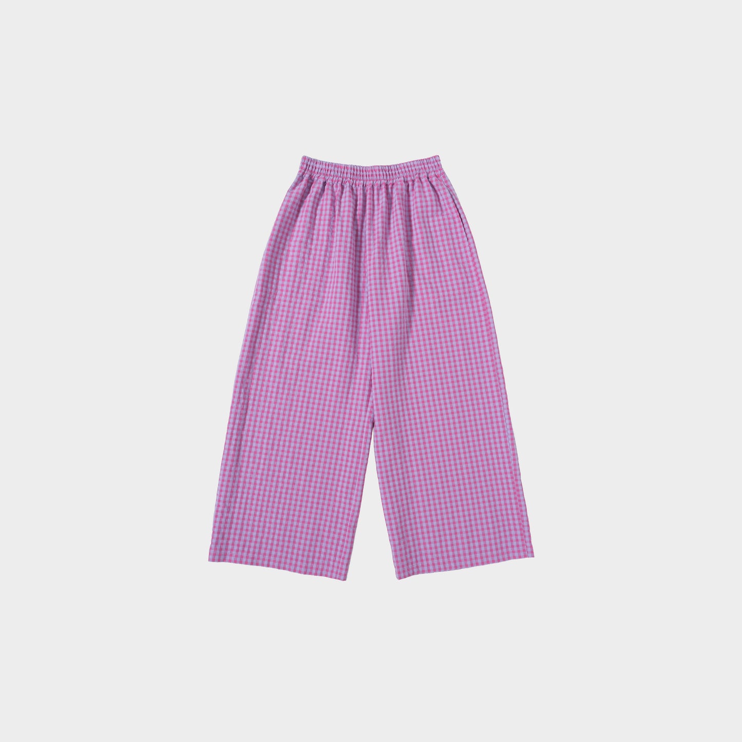 Kunoichi Hose Lenchen Seersucker Karo in Farbe lavender