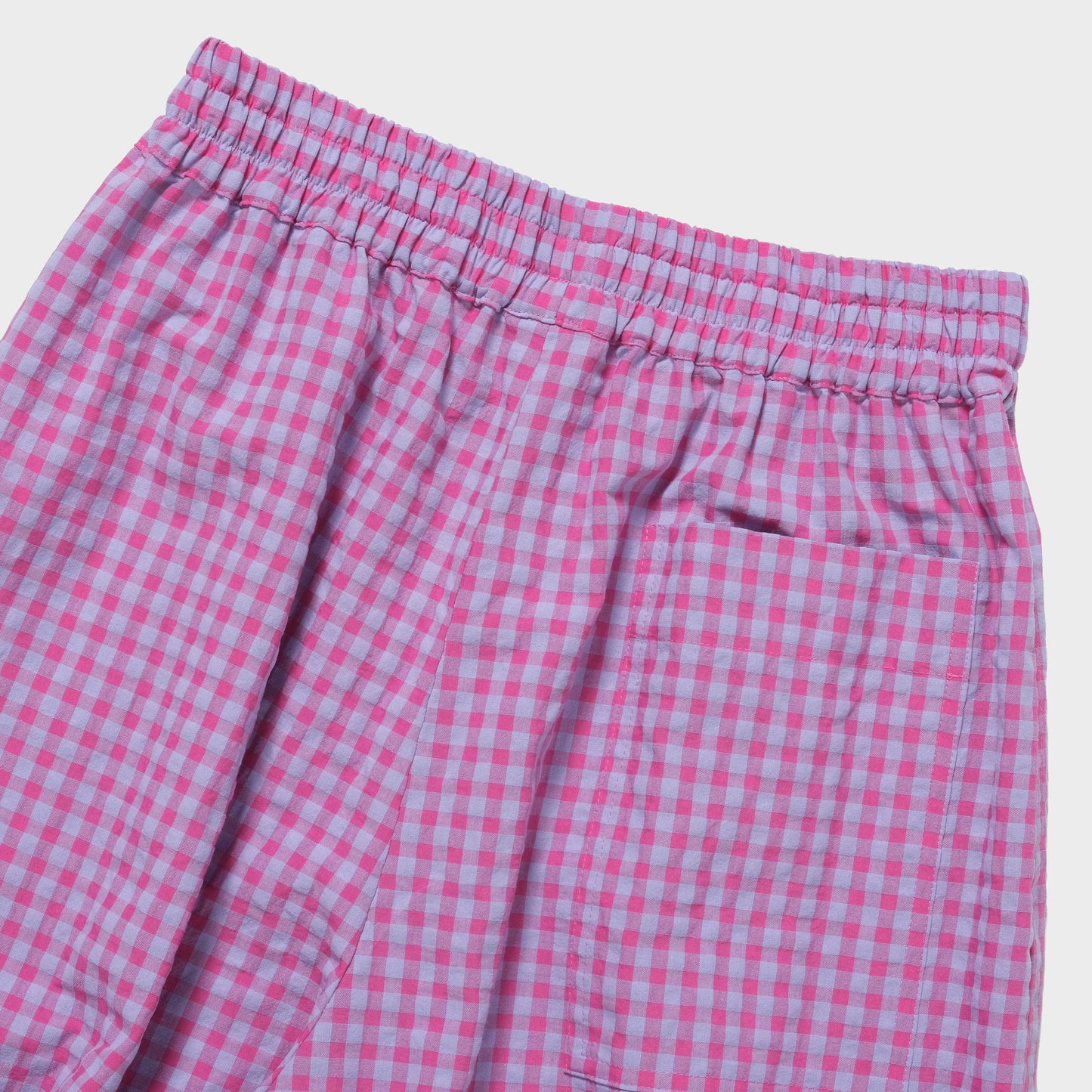 Kunoichi Hose Lenchen Seersucker Karo in Farbe lavender