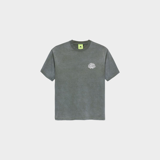 Lace Print Logo Tee Shark Green