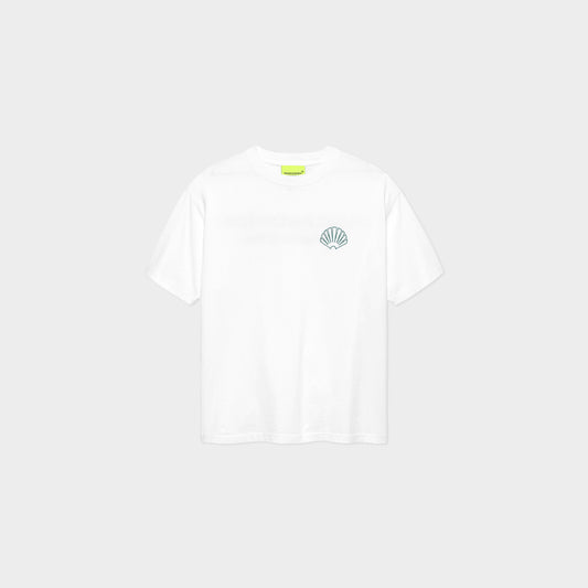 Logo Tee - White Sea Green