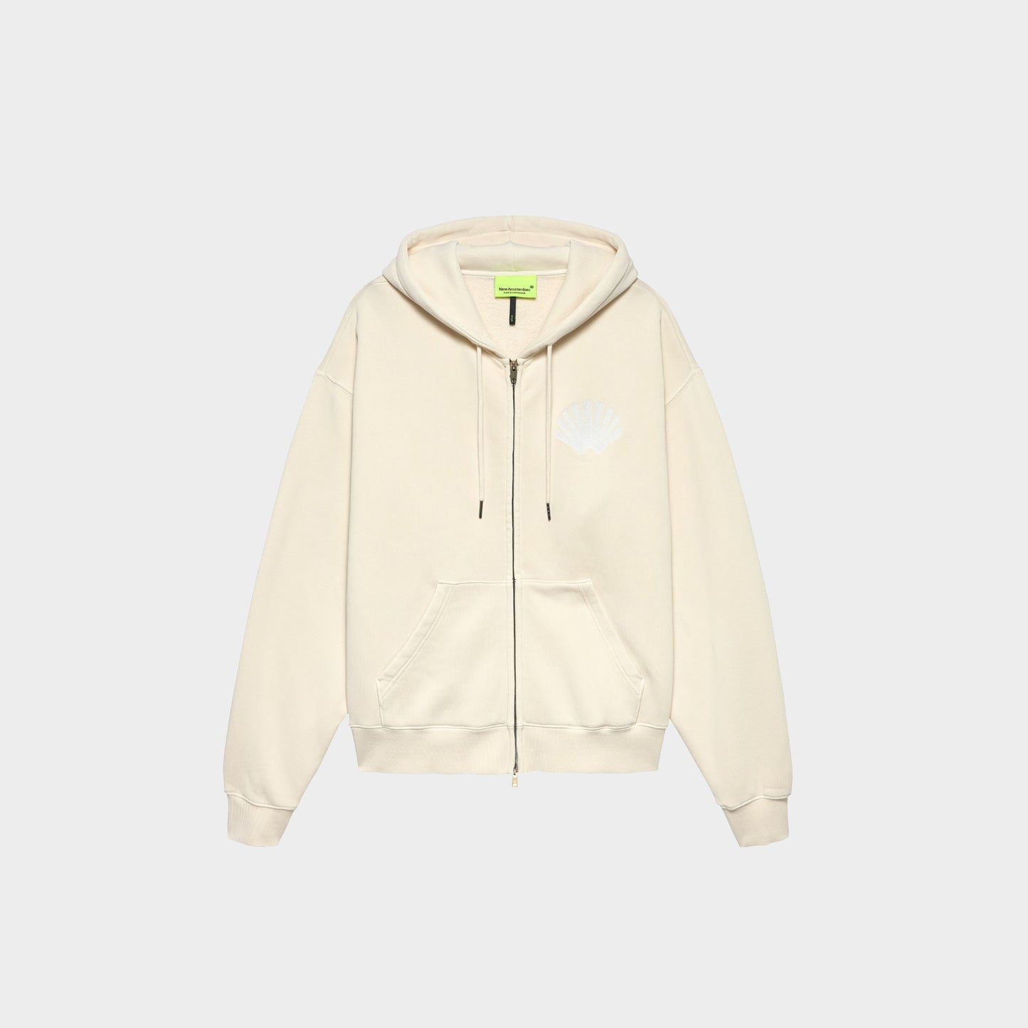 New Amsterdam Surf Association Logo Zip Hoodie  in Farbe ecru_white