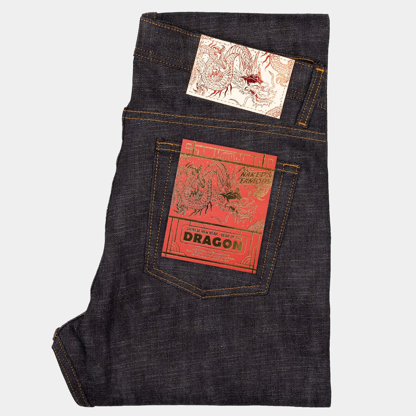 Naked & Famous Weird Guy - Chinese New Year - Year of the Dragon in Farbe indigo