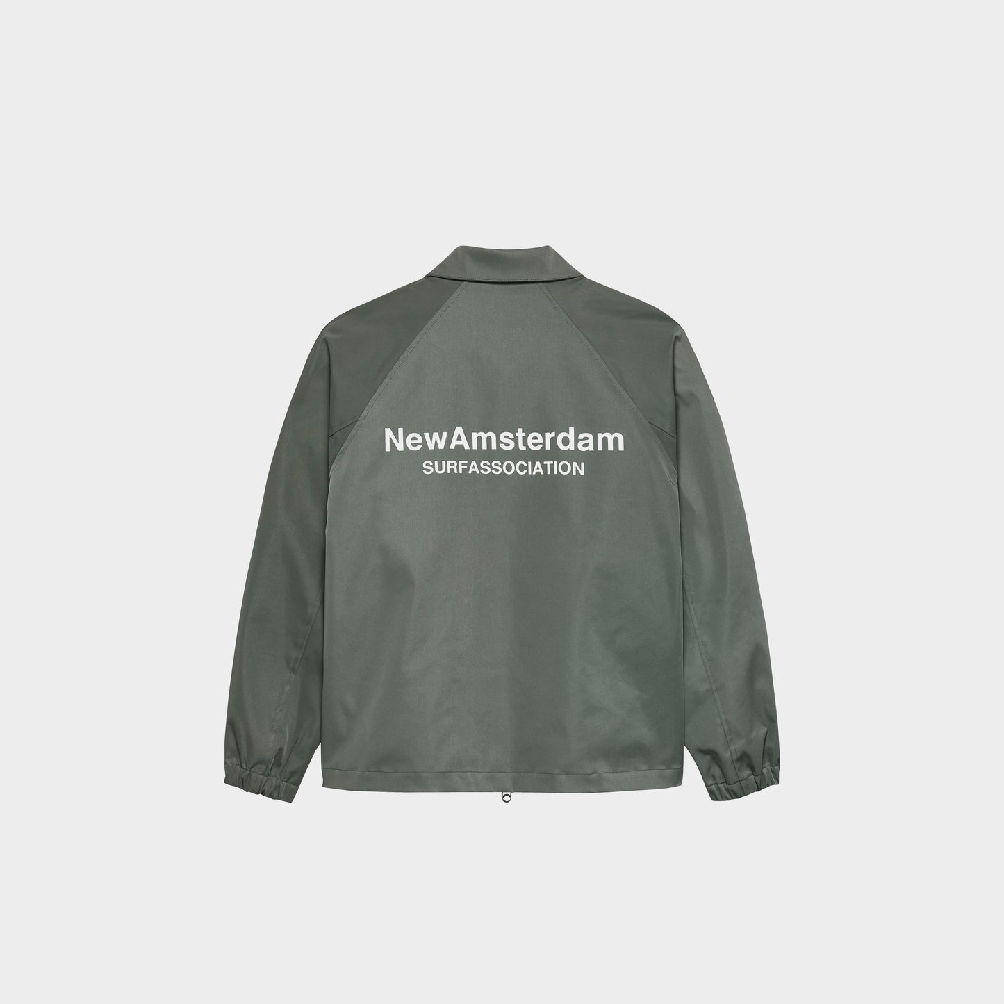 New Amsterdam Surf Association Nylon Coach Jacket Shark Green in Farbe shark_green