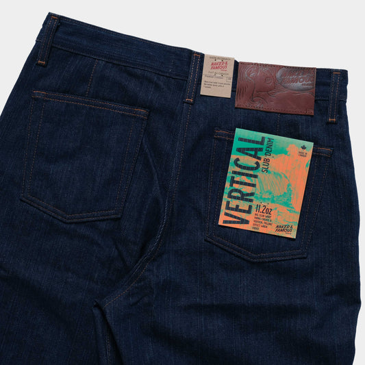 Pleated Trouser - Vertical Slub Denim
