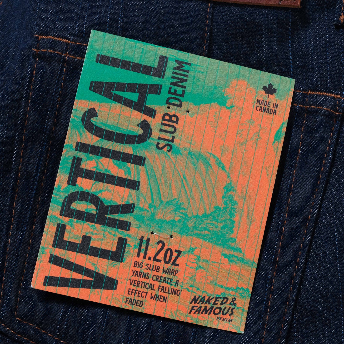 Naked & Famous  Pleated Trouser - Vertical Slub Denim in Farbe indigo
