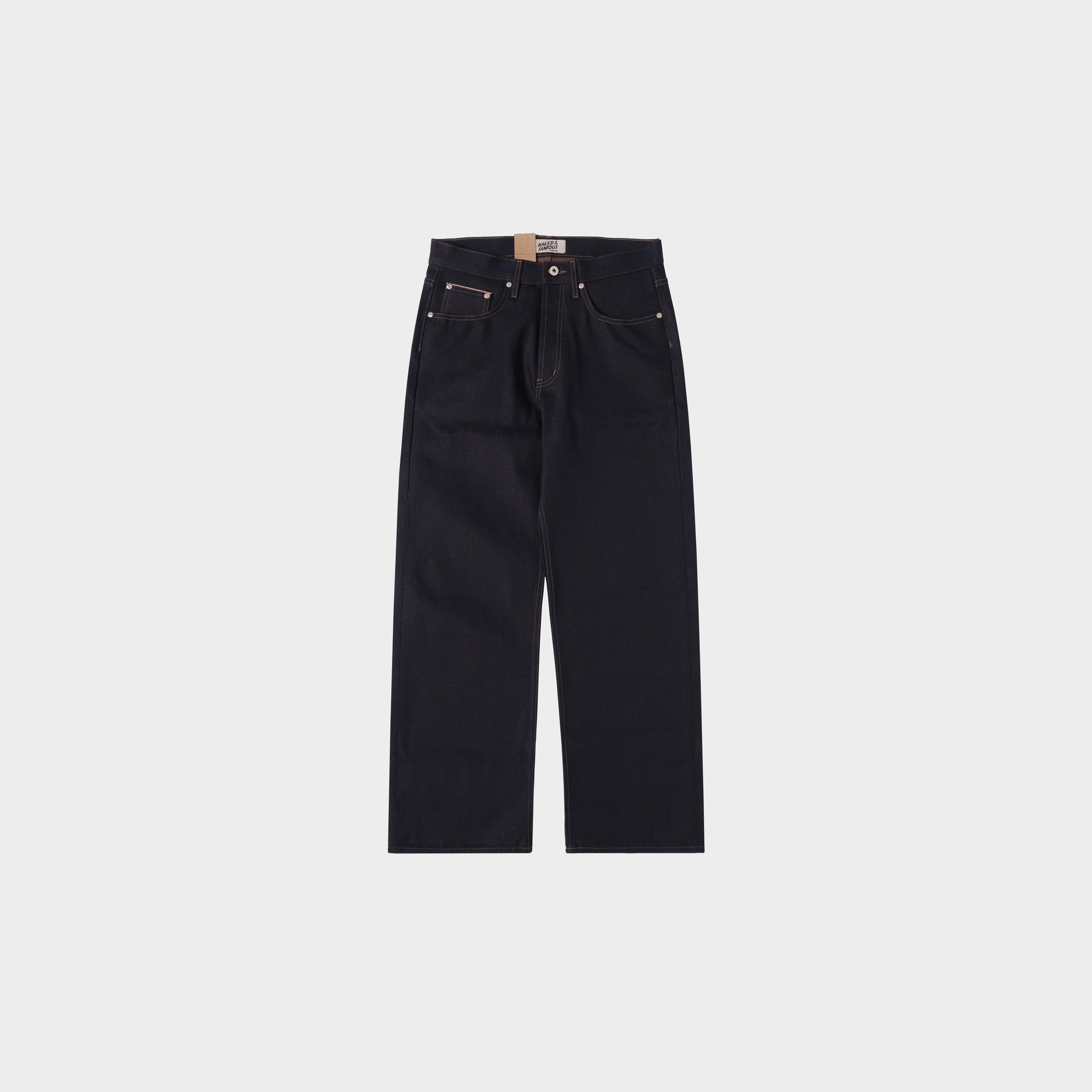 Naked & Famous Strong Guy - Chocolate Milk Selvedge in Farbe indigo