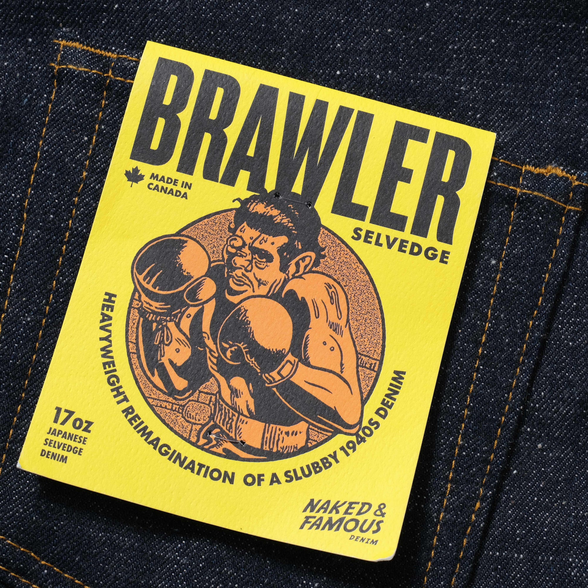 Naked & Famous Strong Guy - Brawler Selvedge in Farbe indigo