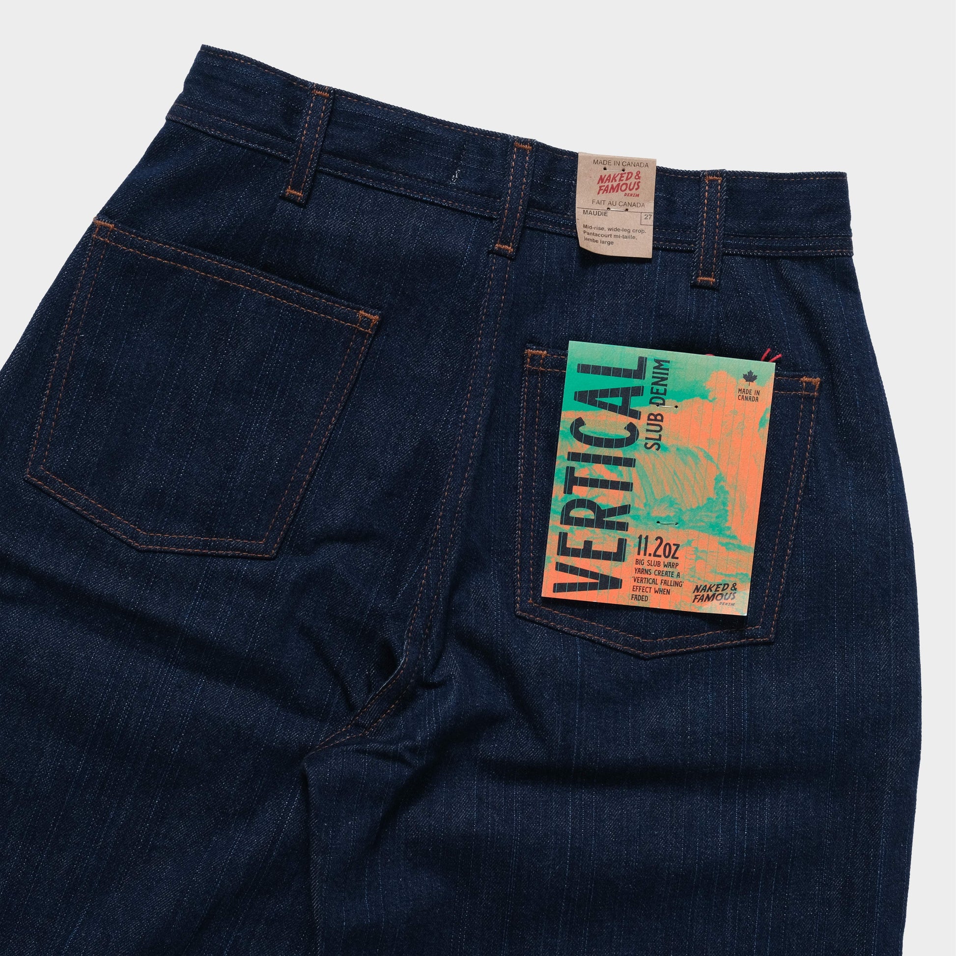 Naked & Famous Women's Maudie - Vertical Slub Denim in Farbe indigo