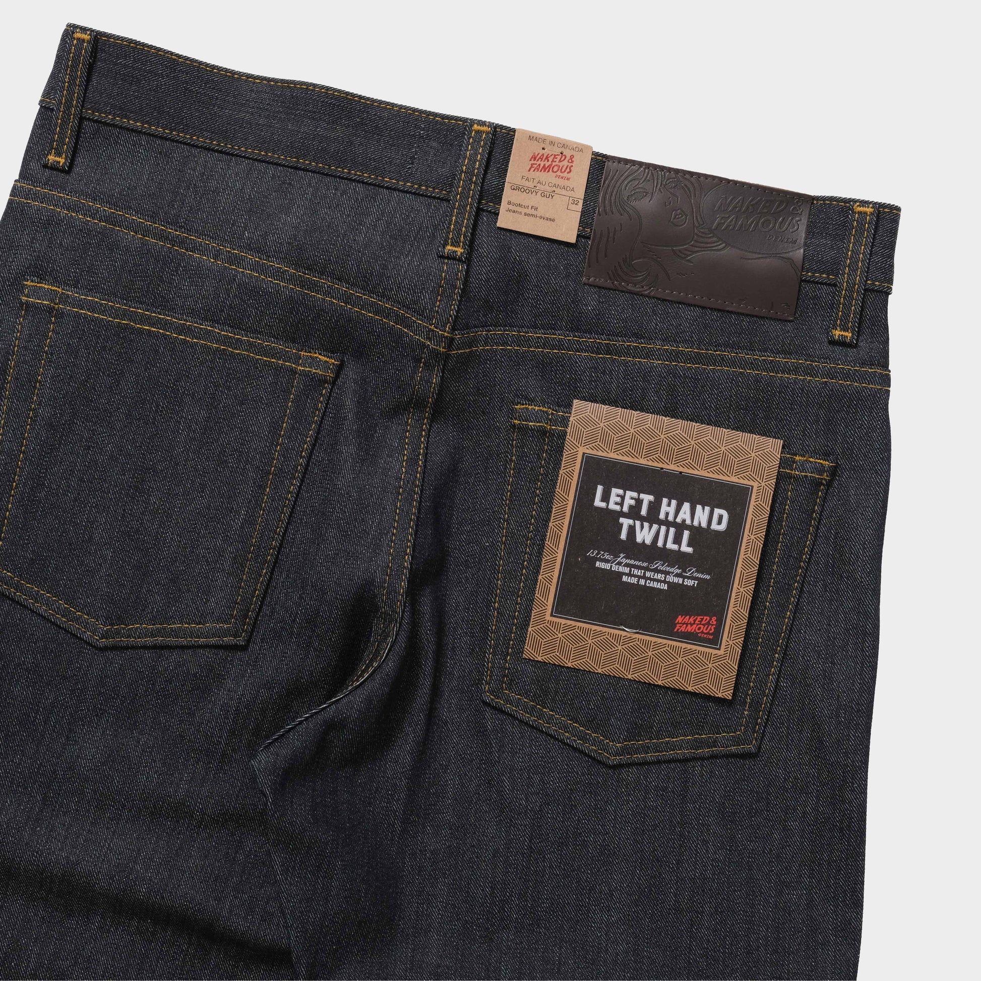 Naked and Famous Groovy Guy - Left Hand Twill Selvedge in Farbe indigo