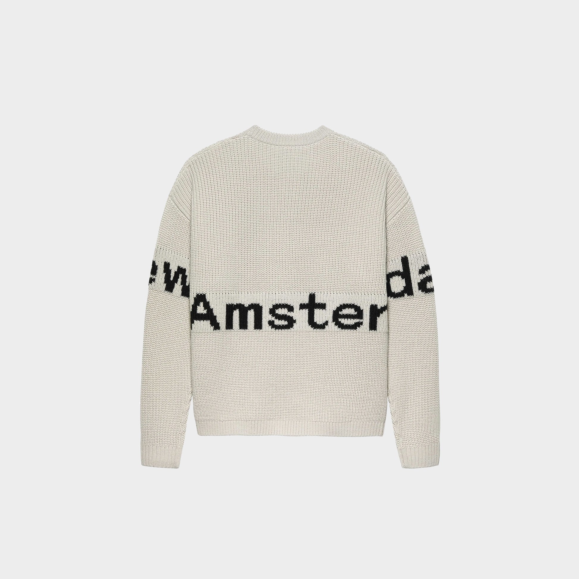 New Amsterdam Surf Association Name Crew Knit in Farbe grey