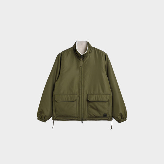 Non Down Military Reversible Boa Hi Neck Jacket