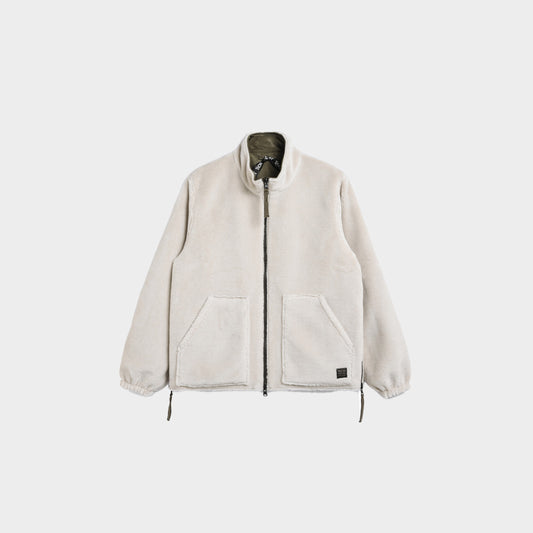 Non Down Military Reversible Boa Hi Neck Jacket