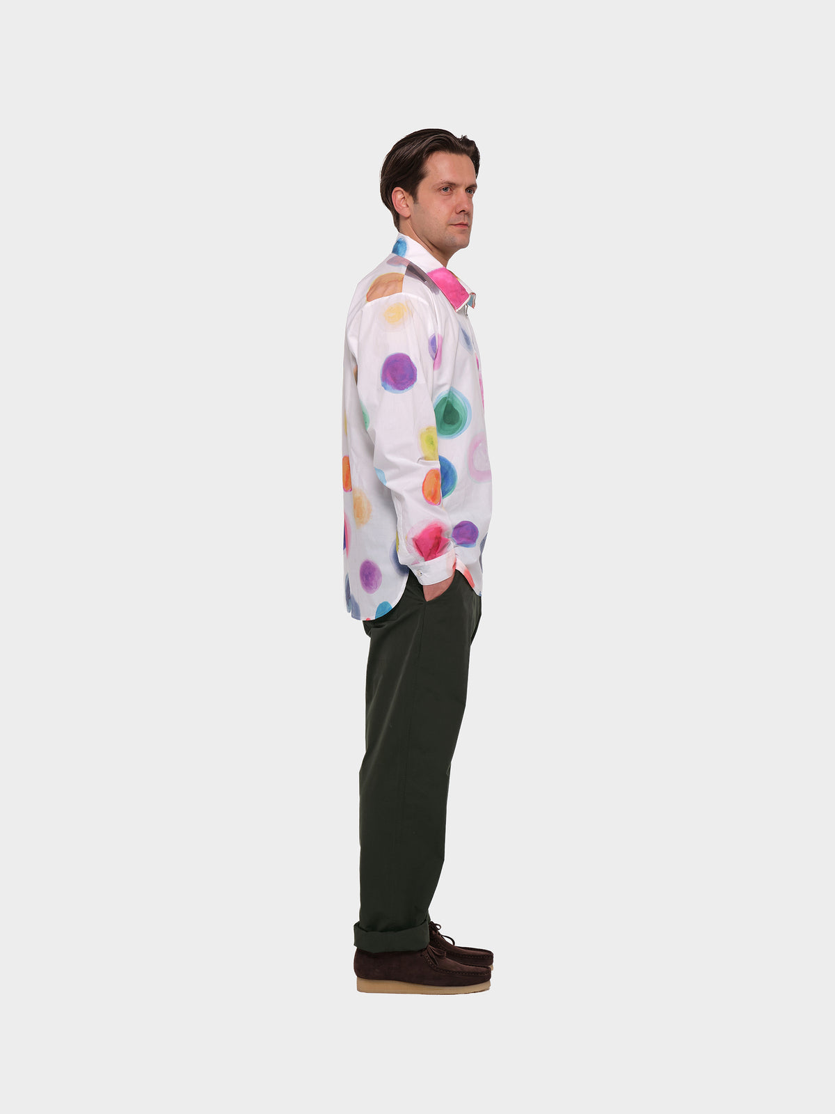 OMEN Oberteil Troy Popeline Blissful Dots am model