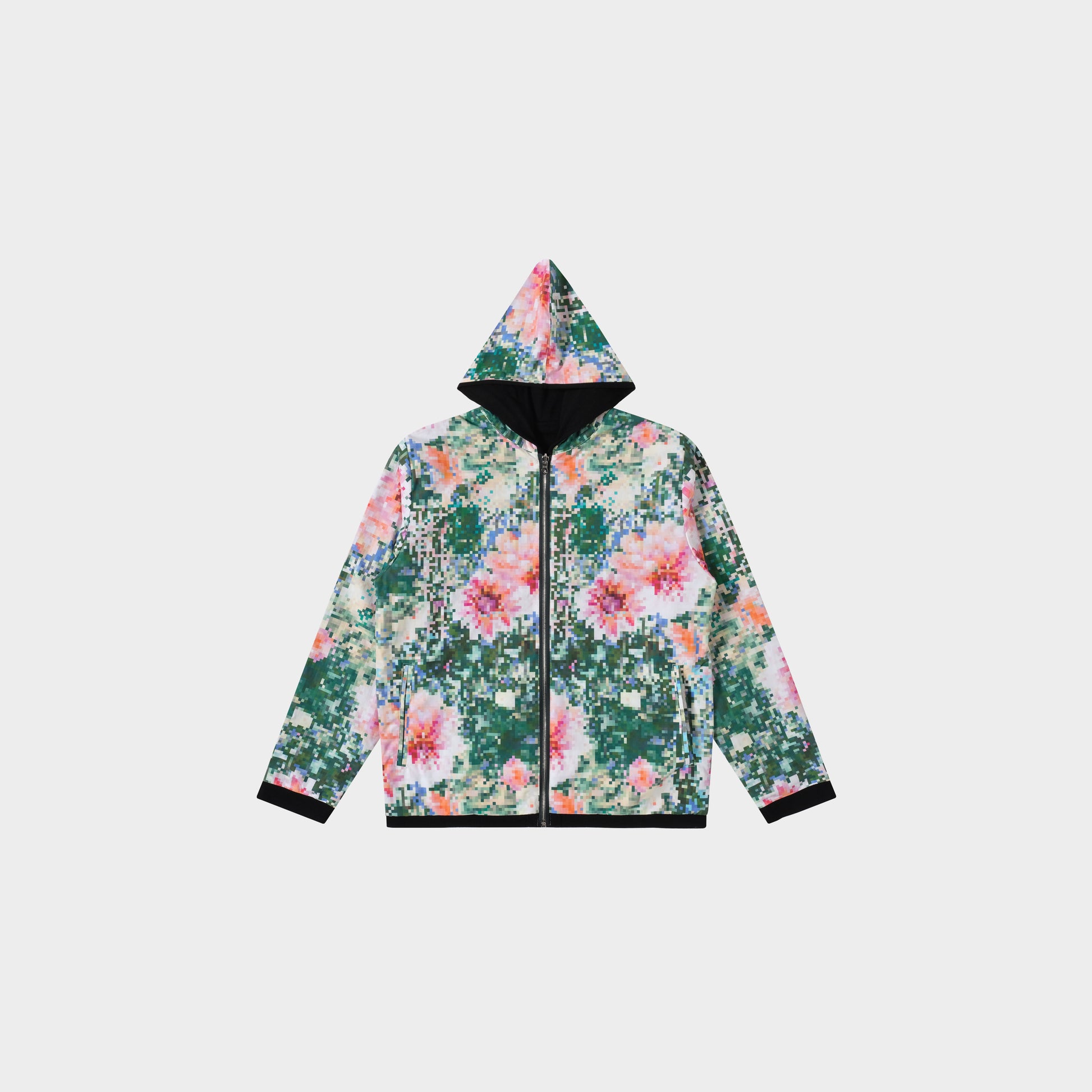 OMEN Strickjacke Bond Popeline Pixel Blüte RL in Farbe pixel_bluete